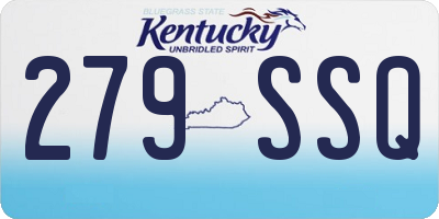 KY license plate 279SSQ