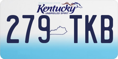 KY license plate 279TKB