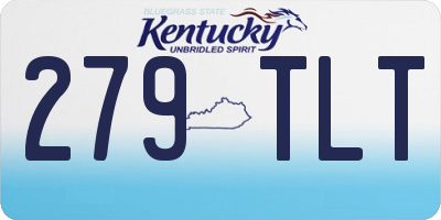 KY license plate 279TLT