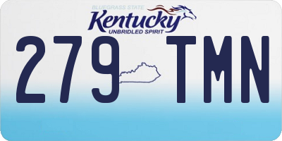 KY license plate 279TMN