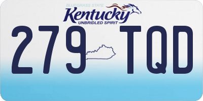 KY license plate 279TQD