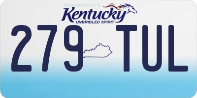 KY license plate 279TUL