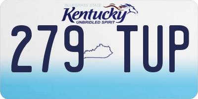 KY license plate 279TUP