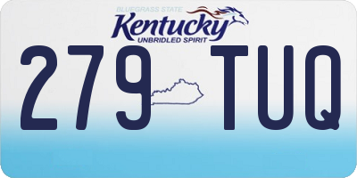KY license plate 279TUQ