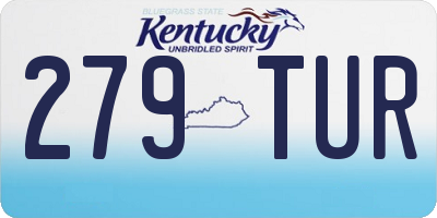 KY license plate 279TUR