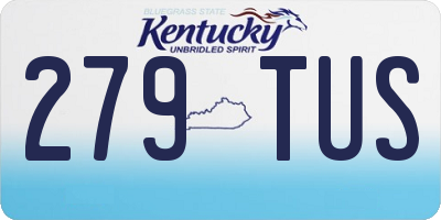 KY license plate 279TUS