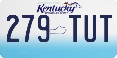 KY license plate 279TUT