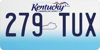 KY license plate 279TUX
