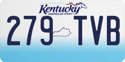KY license plate 279TVB