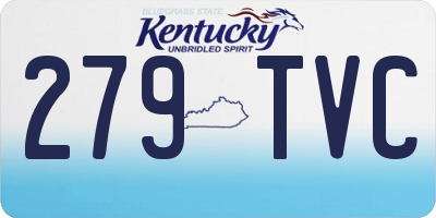 KY license plate 279TVC