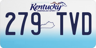 KY license plate 279TVD