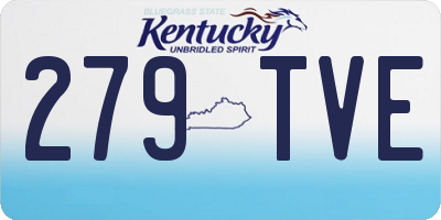 KY license plate 279TVE