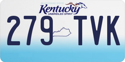 KY license plate 279TVK