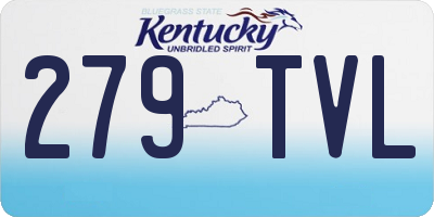 KY license plate 279TVL