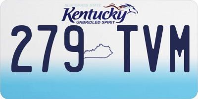 KY license plate 279TVM