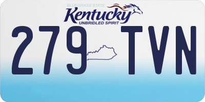 KY license plate 279TVN