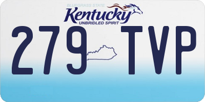 KY license plate 279TVP