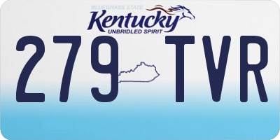 KY license plate 279TVR