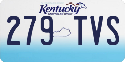 KY license plate 279TVS