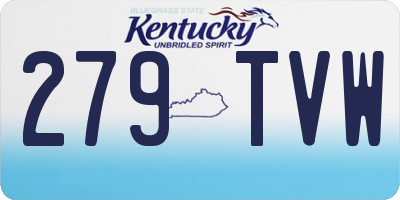 KY license plate 279TVW