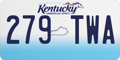 KY license plate 279TWA