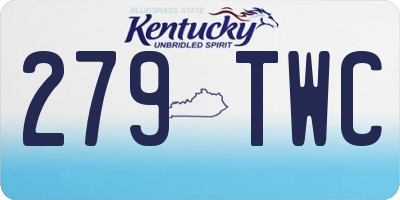 KY license plate 279TWC