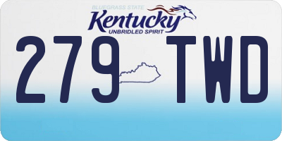 KY license plate 279TWD