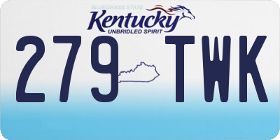 KY license plate 279TWK