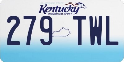 KY license plate 279TWL