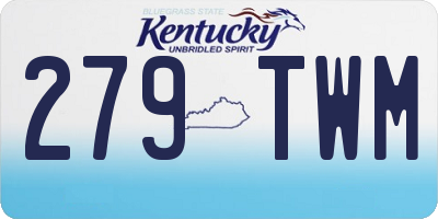 KY license plate 279TWM