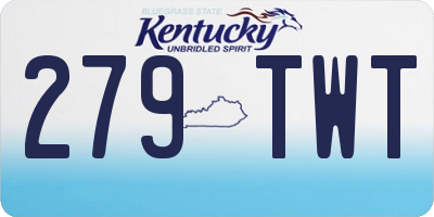 KY license plate 279TWT