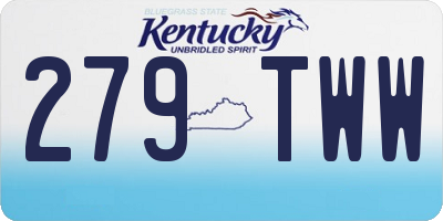 KY license plate 279TWW
