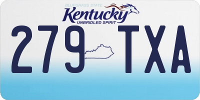 KY license plate 279TXA