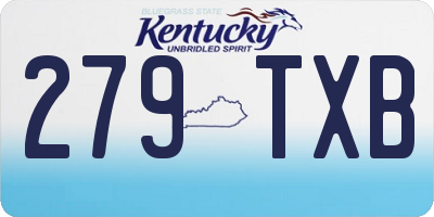 KY license plate 279TXB