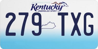 KY license plate 279TXG