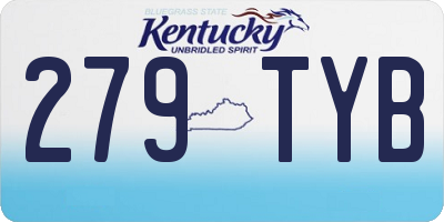 KY license plate 279TYB