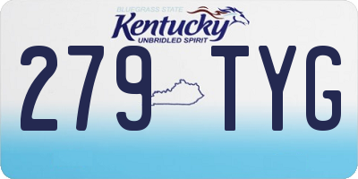 KY license plate 279TYG