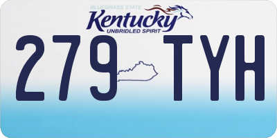 KY license plate 279TYH