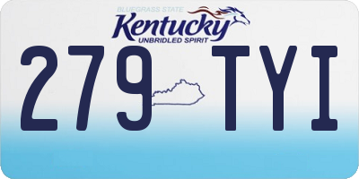 KY license plate 279TYI