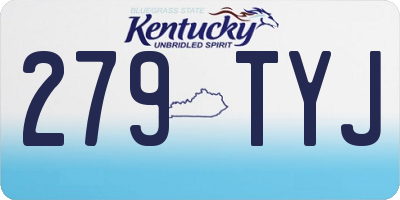 KY license plate 279TYJ