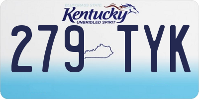 KY license plate 279TYK