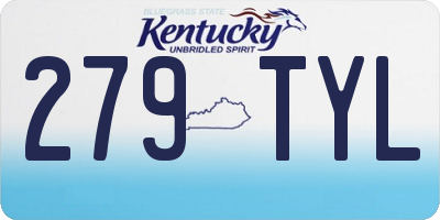 KY license plate 279TYL