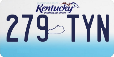 KY license plate 279TYN