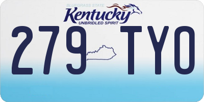 KY license plate 279TYO