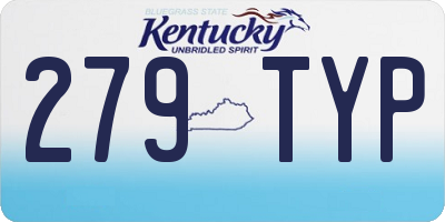 KY license plate 279TYP