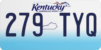 KY license plate 279TYQ