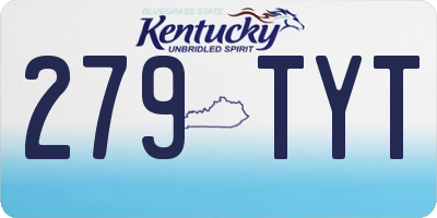 KY license plate 279TYT