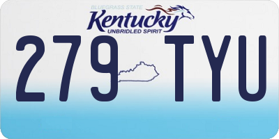 KY license plate 279TYU