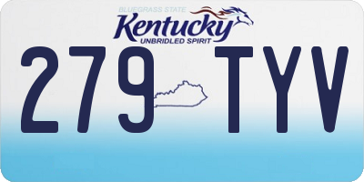 KY license plate 279TYV