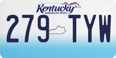 KY license plate 279TYW